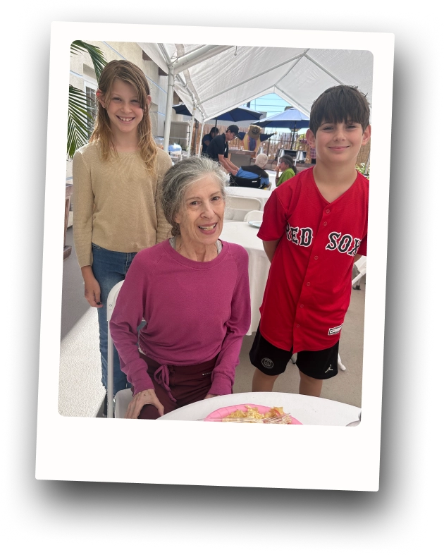 Melissa’s mother with her grandchildren
